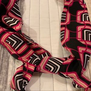 Multicolored Abstract Print Oblong Scarf